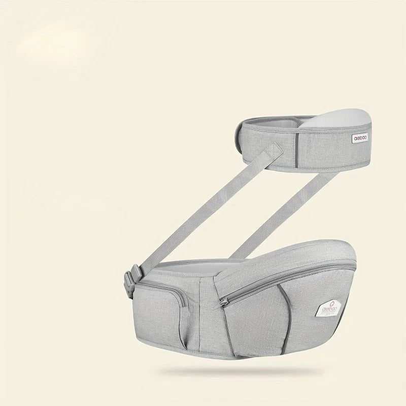 Baby Carriers Lumbar Seat with Adjustable Straps and Storage Pouch -Breathable Mesh Hip Support Secure Attachment Feature Baby
