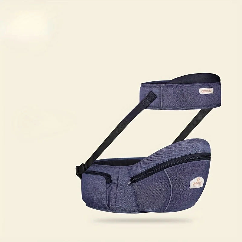 Baby Carriers Lumbar Seat with Adjustable Straps and Storage Pouch -Breathable Mesh Hip Support Secure Attachment Feature Baby
