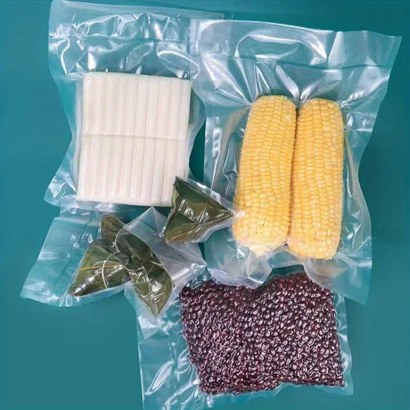50Pcs Vacuum Sealer Bags, Disposable Airtight Compression Bag, Transparent Food Packaging Bag, for Meat,Fruit and Vegetable