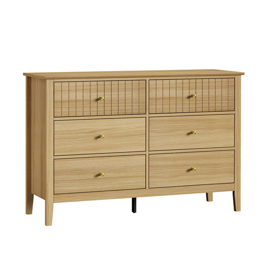 6 Chest of Drawers Dresser - Natural