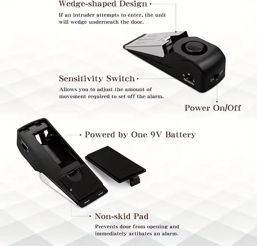 Secure Your Home or Apartment Anywhere with This Portable Door Stop Alarm!