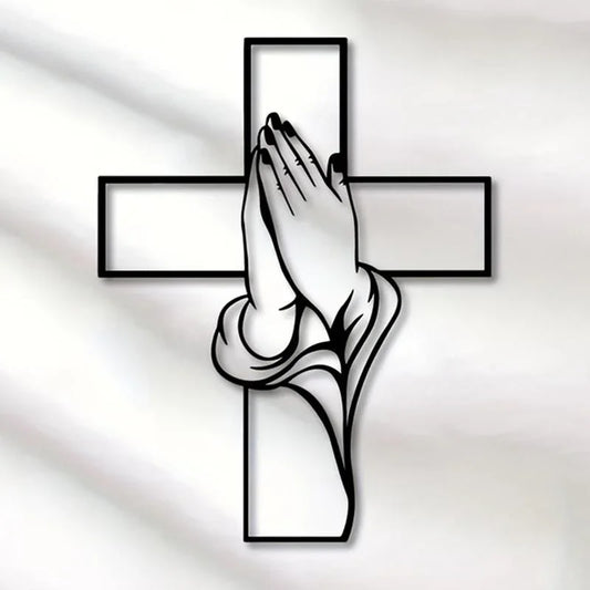 Cross & Hand Design Wall Decor, Modern Style Religious Wall Art, Wall Decor for Home Living Room Bedroom, Home Decor Ideas, Religious Decoration