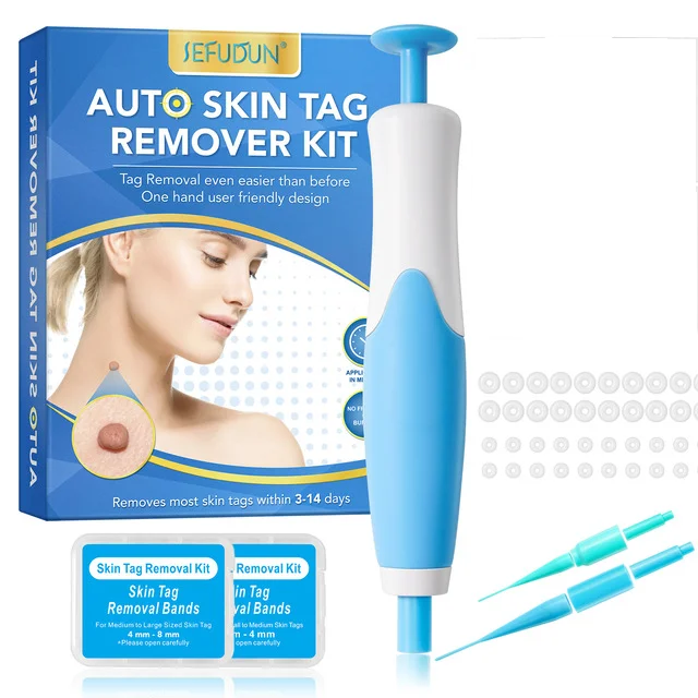 2 in 1 Auto Skin Tag Remover Kit Micro Skin Tag Removal Device Adult Mole Stain Wart Remover Face Care Beauty Tools Dropshipping