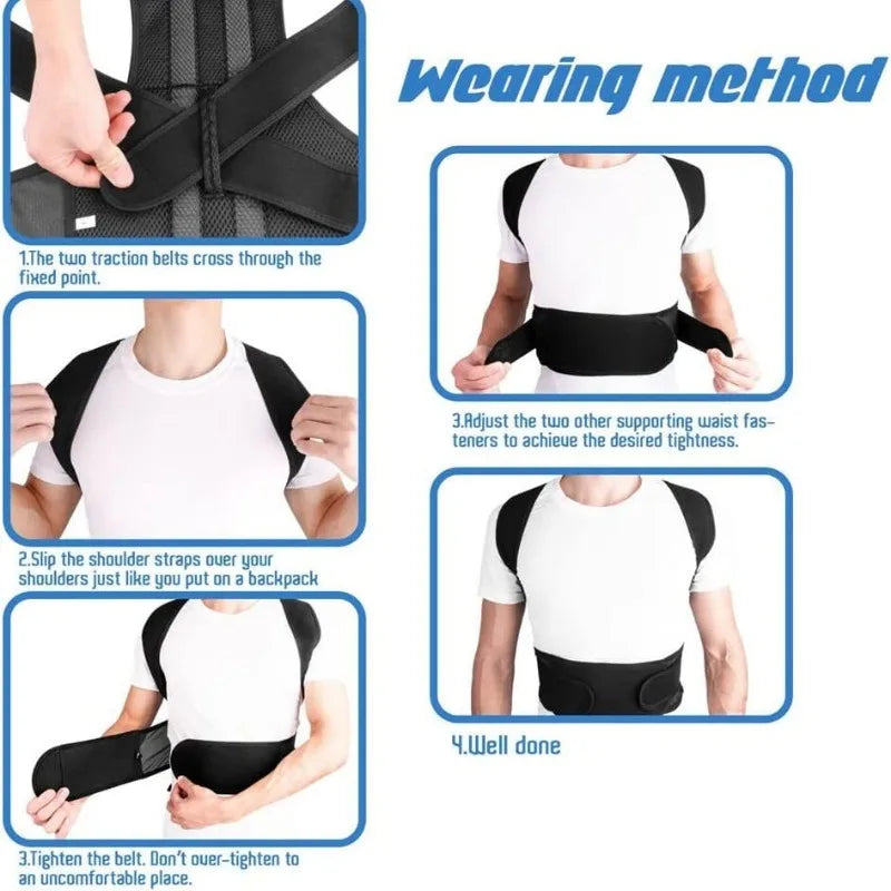 New Back Support Upper Back Posture Corrector Posture Clavicle Support Corrector Back Straight Shoulders Brace Strap Correctpor