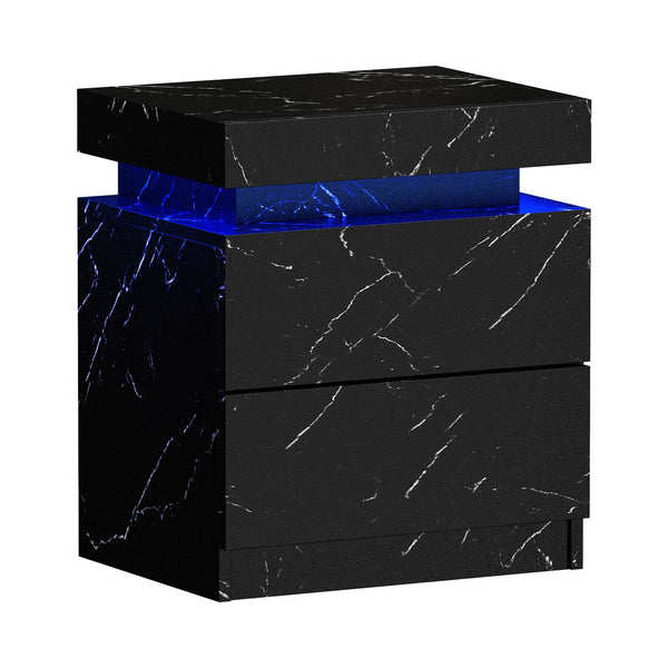 Lux Marble Nightstand with LED